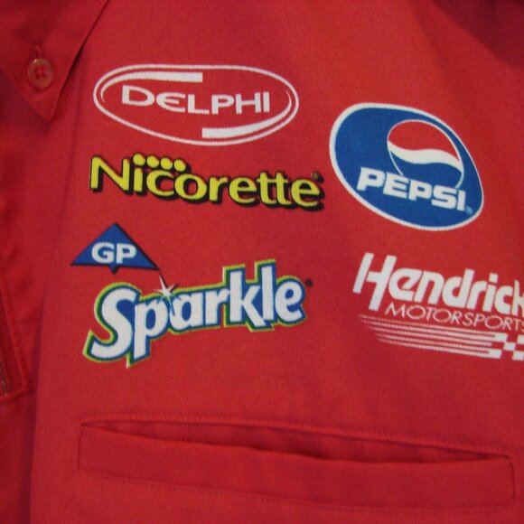 Jeff Gordon Nascar Chase Authentics Vintage Red Shirt Logos Size Medium Large - Picture 6 of 14